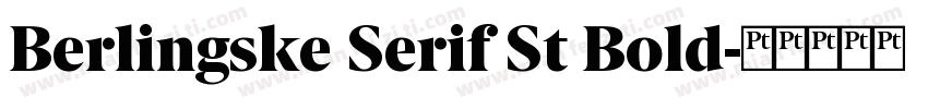 Berlingske Serif St Bold字体转换